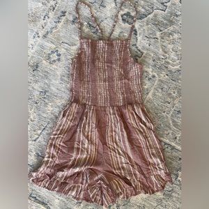 Striped Ruffle Bottom Romper
